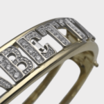 Bracciale Rigido con Nome e Diamanti Thumbnail 1