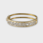 Bracciale Rigido con Nome e Diamanti Thumbnail 0
